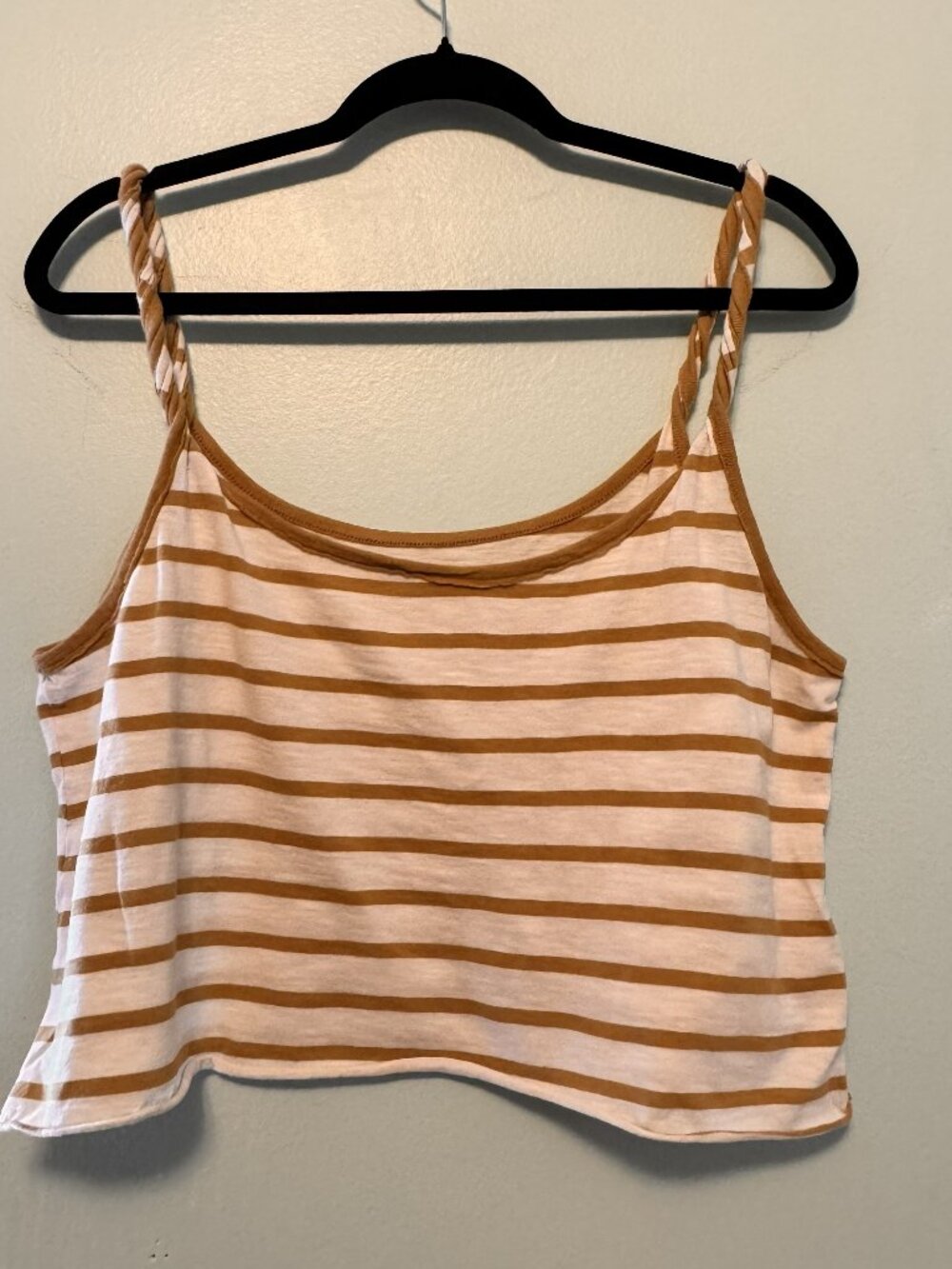 Aerie Striped Braided-Strap Cropped Tank Top – Size Large - CG0518